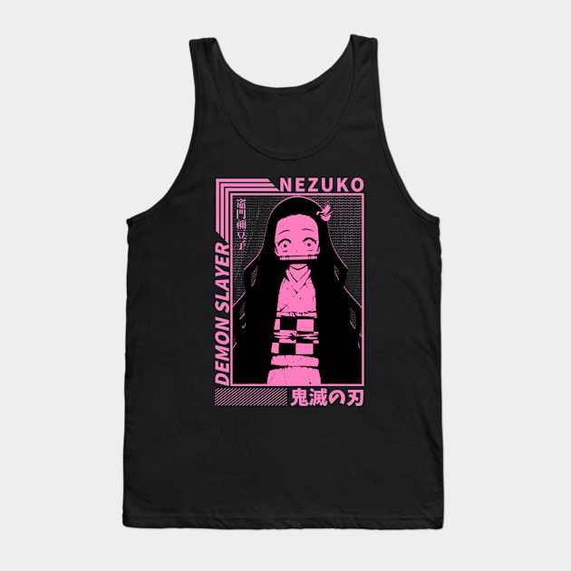 Nezuko-Demon pink Tank Top by NekerArt